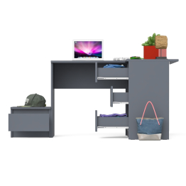 Угловой компьютерный стол Мори МС-16 правый с тумбой ТМП400