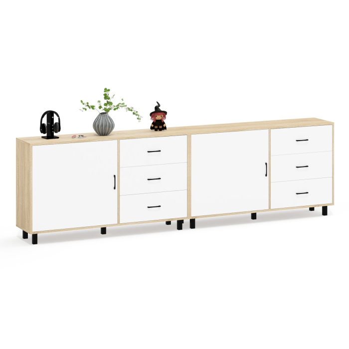 Комоды, Тумба-комод с двумя дверками и шестью ящиками 122-1504