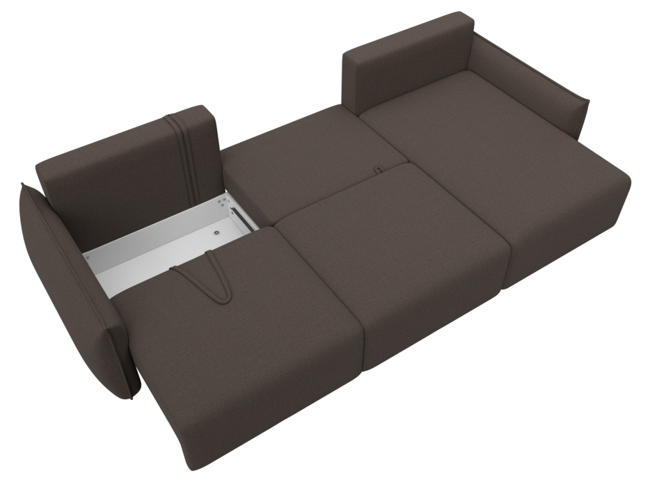 Диваны угловые в гостиную, Диван угловой Лига-051 НПБ Лонг угол универсальный, рогожка Амур