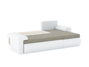 Диван-кровать угловой Кормак с подлокотниками, велюр+кож.зам.