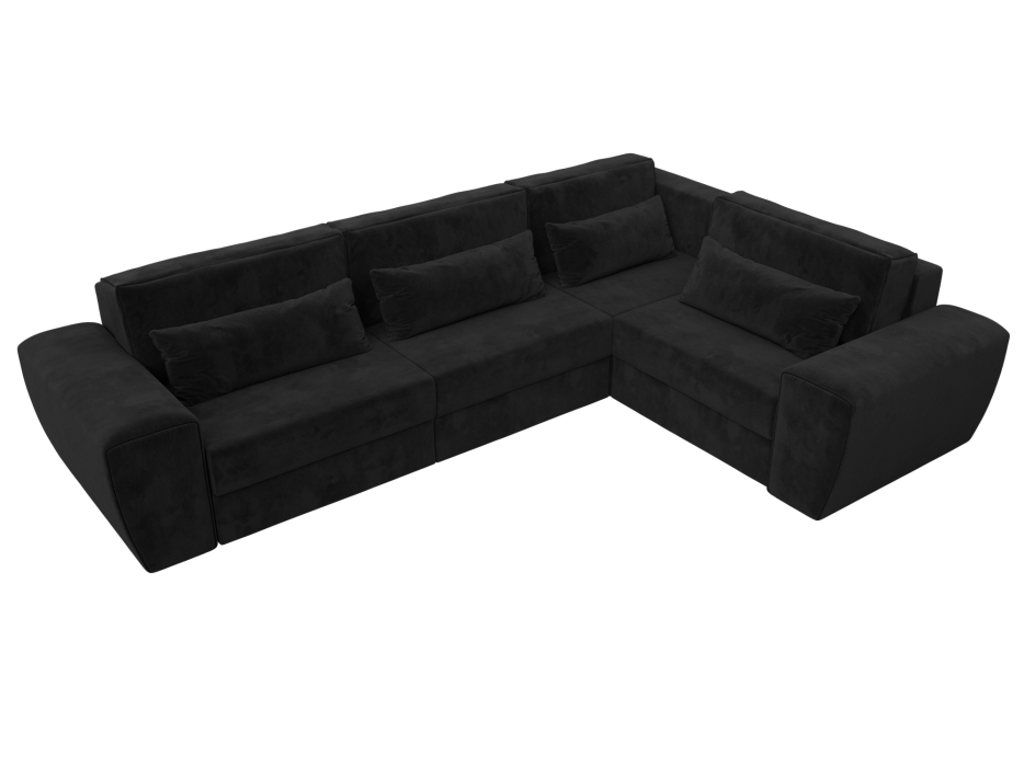 Диваны угловые в гостиную, Диван угловой Лига-008 Long правый, велюр