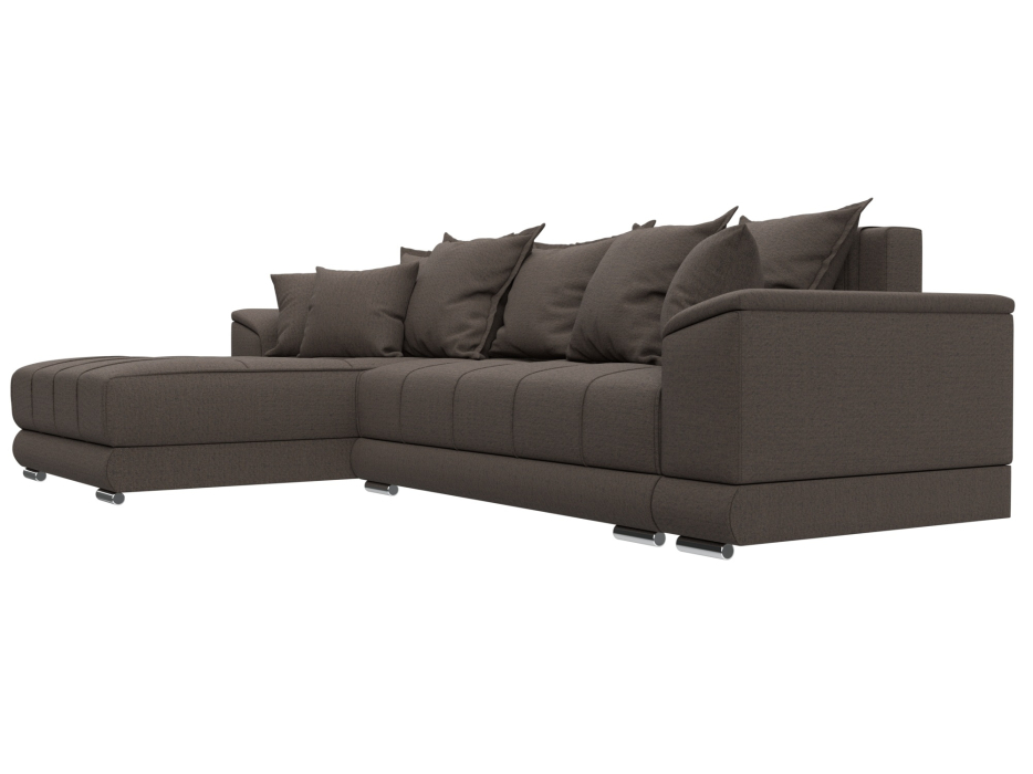 Диваны угловые в гостиную, Диван угловой НордСтар левый угол, рогожка Амур