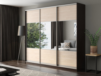 Шкаф-купе Айсберг 260 ВЕНГЕ (шамони светлый/комбинированный)