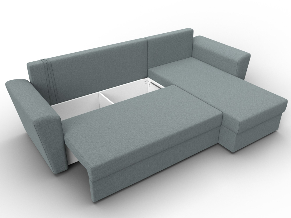 Диваны угловые в гостиную, Угловой диван Амстердам Лайт правый угол, рогожка Амур