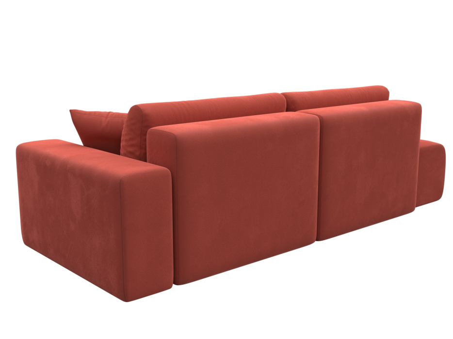 Диваны еврокнижки, Диван прямой Лига-036 Модерн подлокотник справа, микровельвет