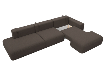 Диван угловой Лига-036 НПБ Модерн Лонг правый угол, рогожка Амур