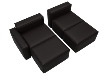 Диван угловой модульный Лига-063 угол левый, экокожа GRIFON