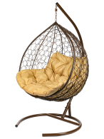 Мебель из ротанга, Двойное подвесное кресло Gemini promo brown