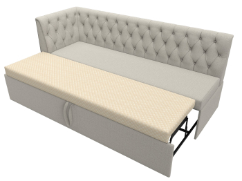 Диван кухонный Маркиз с углом слева, рогожка Амур