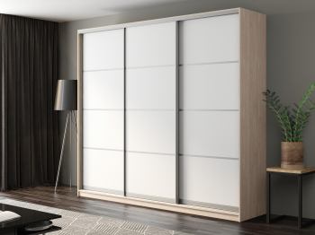 Шкаф-купе Айсберг 260 ШАМОНИ СВЕТЛЫЙ (белый/глухой)