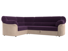 Диваны угловые в гостиную, Диван угловой Карнелла левый угол, велюр