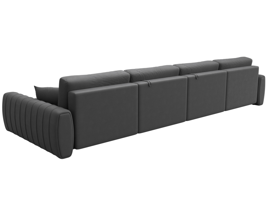 Диваны угловые в гостиную, Диван П-образный Лига-057 НПБ Лонг, замша JOLY