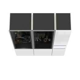 Горка для гостиной Сидней из шкаф-витрина 2 штуки и шкаф с ящиком 13.202