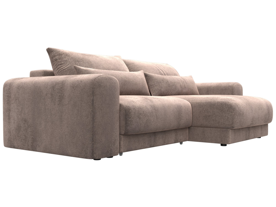 Диваны угловые в гостиную, Диван угловой Лига-056 НПБ угол универсальный, велюр TOWER