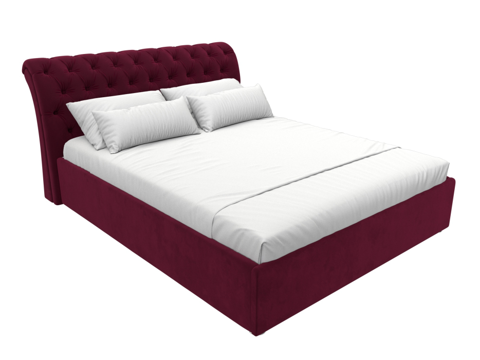 Мягкая кровать, Кровать интерьерная Сицилия 160, микровельвет