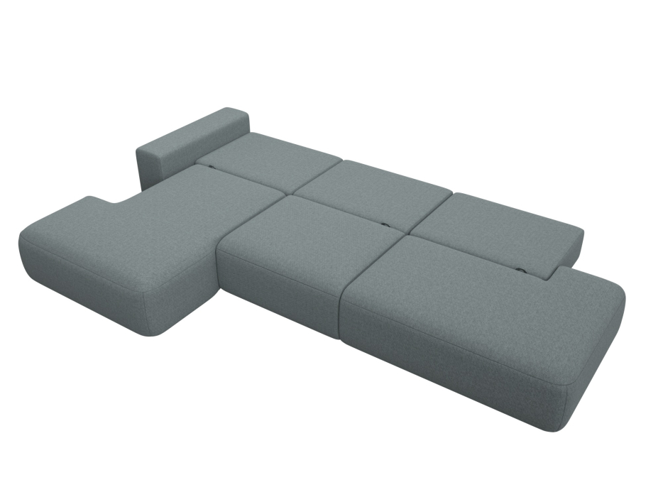 Диваны угловые в гостиную, Диван угловой Лига-036 НПБ Модерн Лонг левый угол, рогожка Амур