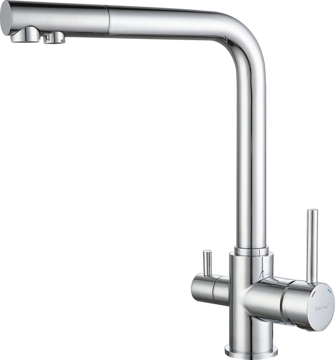 Смесители, Смеситель GranFest для кухни Г-обр с краном питьевой воды