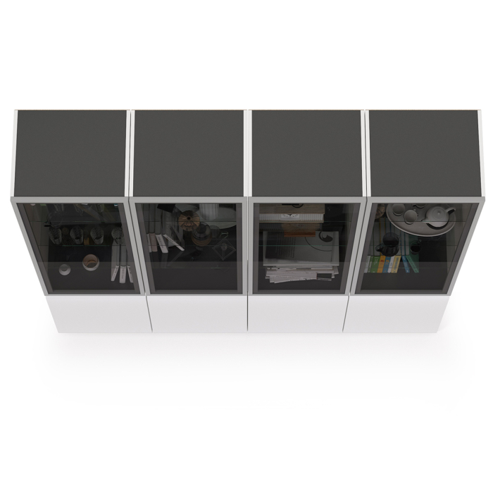 Витрины, Набор шкафов со стеклом Сидней № 18