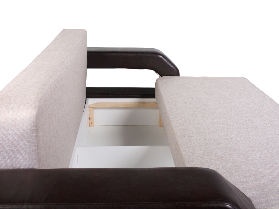 Диваны прямые, Диван-кровать еврокнижка, Манчестер 160 с подсветкой , рогожка/экокожа