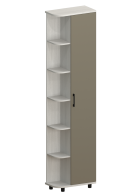 Шкафы одностворчатые, Модульная система Грейс Шкаф ШК-5025  Снежный Ясень
