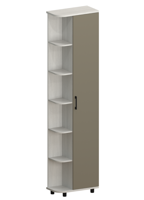 Шкафы одностворчатые, Модульная система Грейс Шкаф ШК-5025  Снежный Ясень
