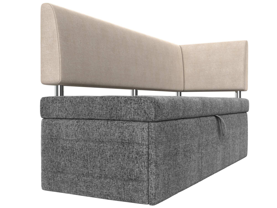 Диваны угловые кухонные, Кухонный прямой диван Стоун с углом правый, рогожка