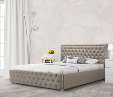 Мягкая кровать, Кровать с мягким изголовьем Флоренция 1600 с подъемным механизмом, микровелюр