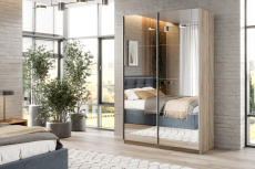 Шкафы-купе 2-х дверные, Шкаф-купе Smart 1222 2х дверный (фасады зеркало) профиль серебро