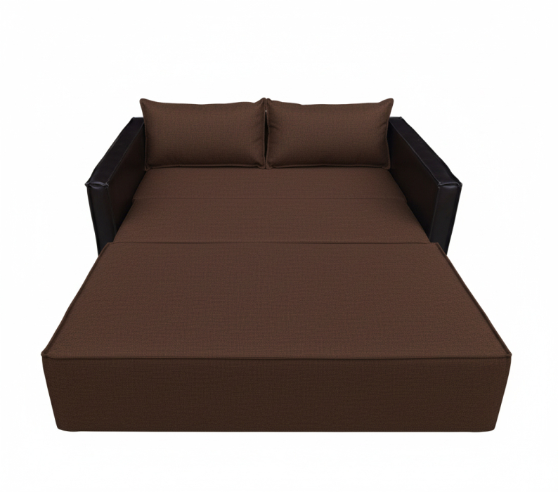 Диваны с ящиком для белья, Диван-кровать аккордеон Барон 120, велюр/экокожа