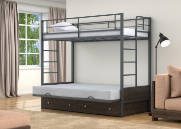 Двухъярусная кровать-диван Дакар 1 ящики Венге