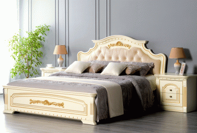 Спальня Деметра Кровать 180*200 с мягким изголовьем (орт.осн.)