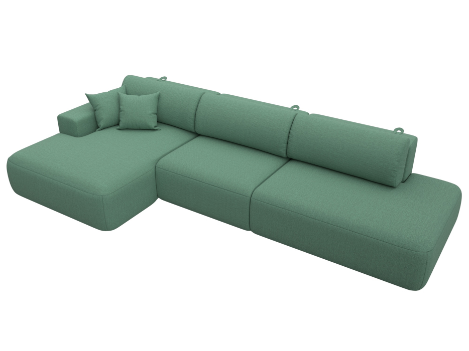 Диваны угловые в гостиную, Диван угловой Лига-036 НПБ Модерн Лонг левый угол, рогожка Амур