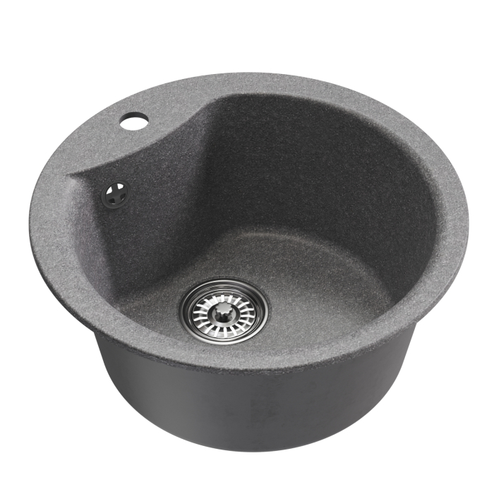 Кухонные мойки, Мойкa ML-GM12 круглая, 480мм (глуб. чаши 210) NEW*