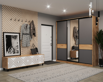 Шкаф-купе SLIM, 184х60 с зеркалом