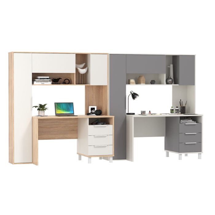 Детские столы, Компьютерные столы для домашнего офиса с тумбочками Комфорт 12.95N