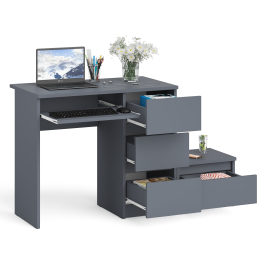 Стол компьютерный Мори МС-6 правое исполнение с тумбочкой 400-1