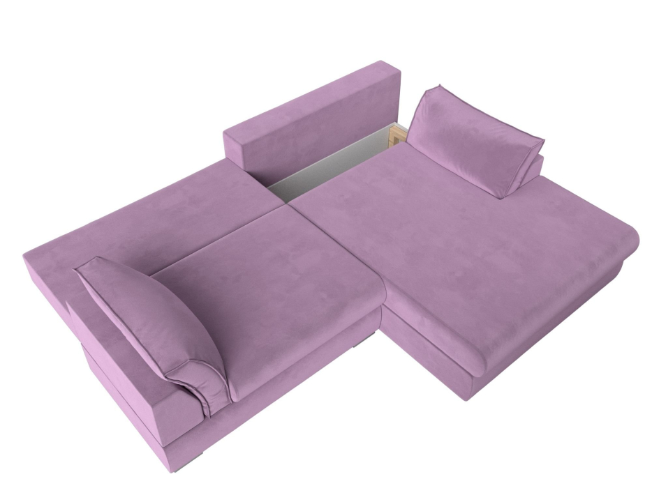 Диваны угловые в гостиную, Угловой диван Пекин угол правый, микровельвет