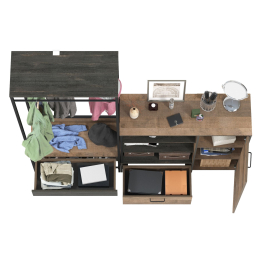 Прихожая 15.120 с широким комодом Трувор