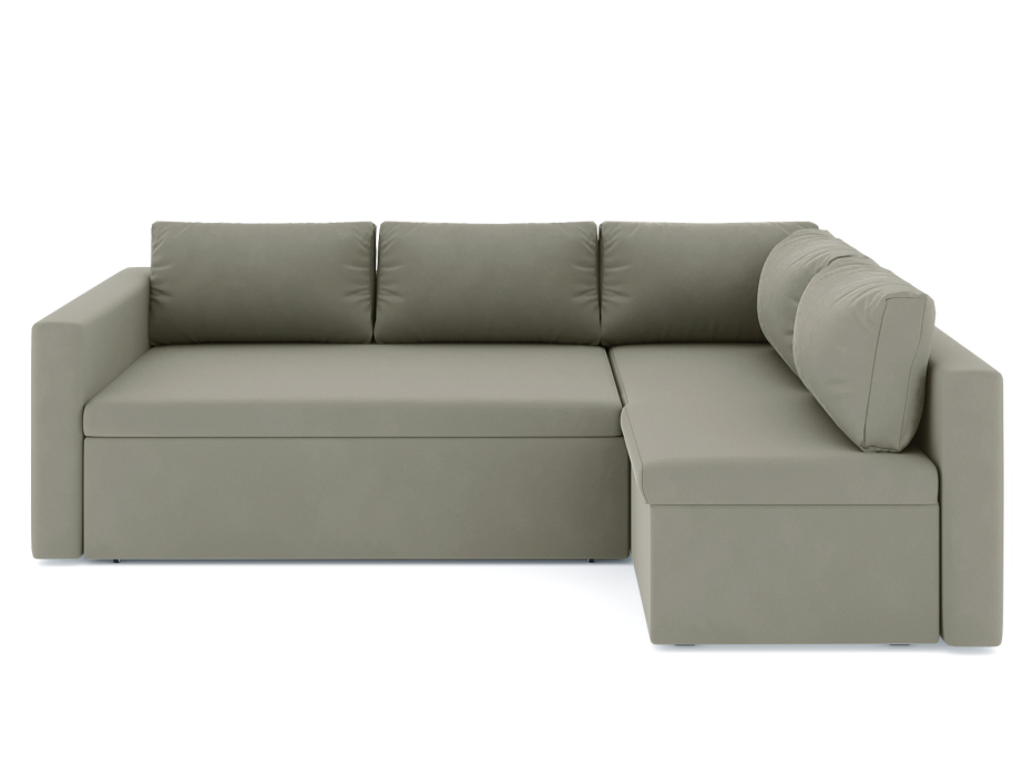 Диваны угловые в гостиную, Диван-кровать угловой Мансберг дельфин, велюр