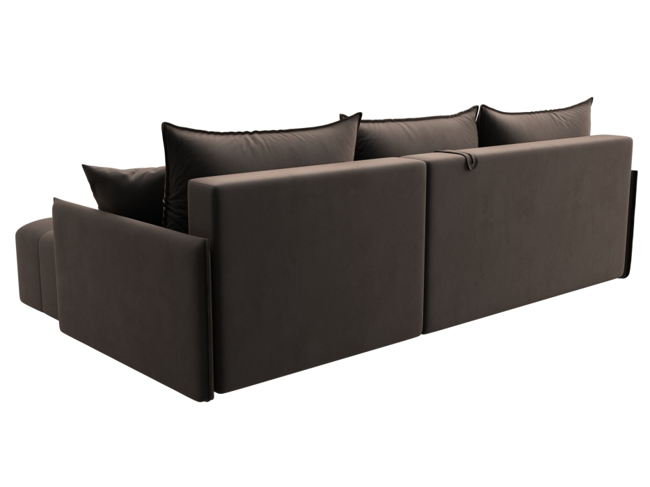 Диваны угловые в гостиную, Диван угловой Лига-054 НПБ угол универсальный, велюр SEVEN