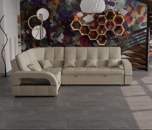 Модульный диван Майами-3,микровелюр,антивандальная и водостойкая ткань,венеция