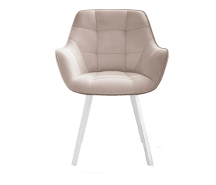 Стул Dikline 252М с поворотным механизмом (микровелюр/опоры белые)