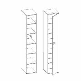 Шкаф однодверный Город ШК-1м 