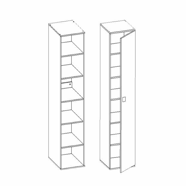 Для одежды, Шкаф однодверный Город ШК-1м 