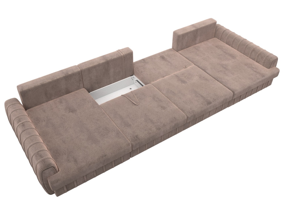 Диваны угловые в гостиную, Диван П-образный Лига-057 НПБ Лонг, велюр TOWER