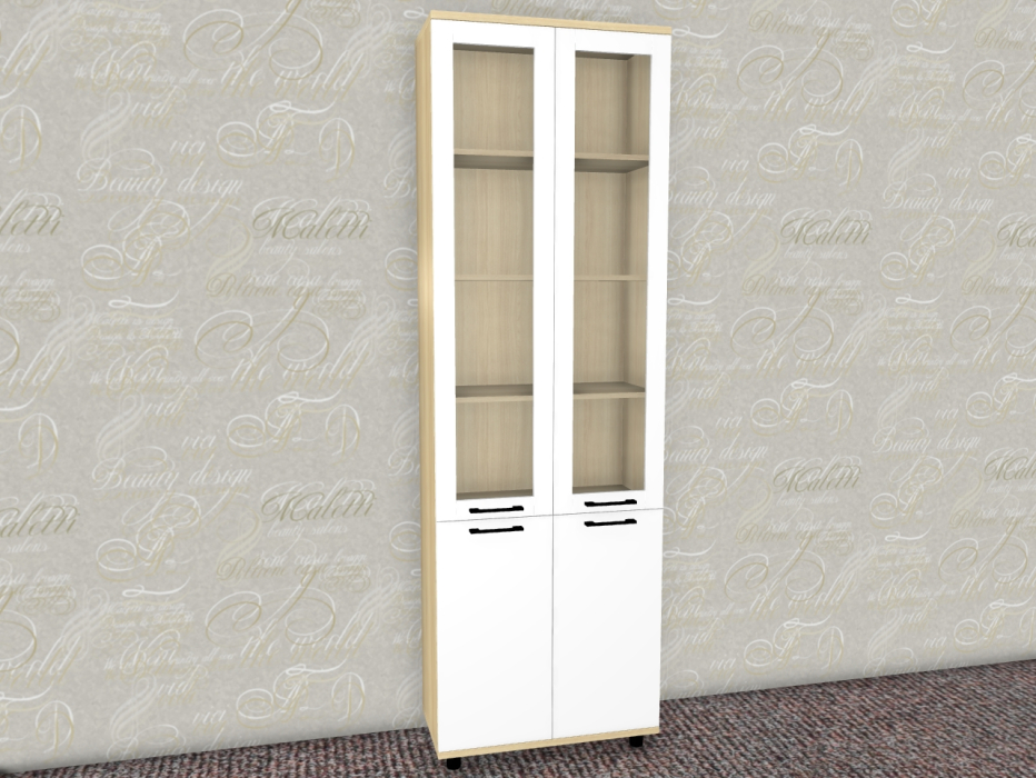Шкафы двухстворчатые, Модульная система Грейс Шкаф ШК-5035  Ясень Асахи