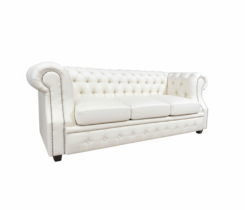 Дизайнерские диваны для гостиной, Диван Честер  Лофт 3-х местный, экокожа