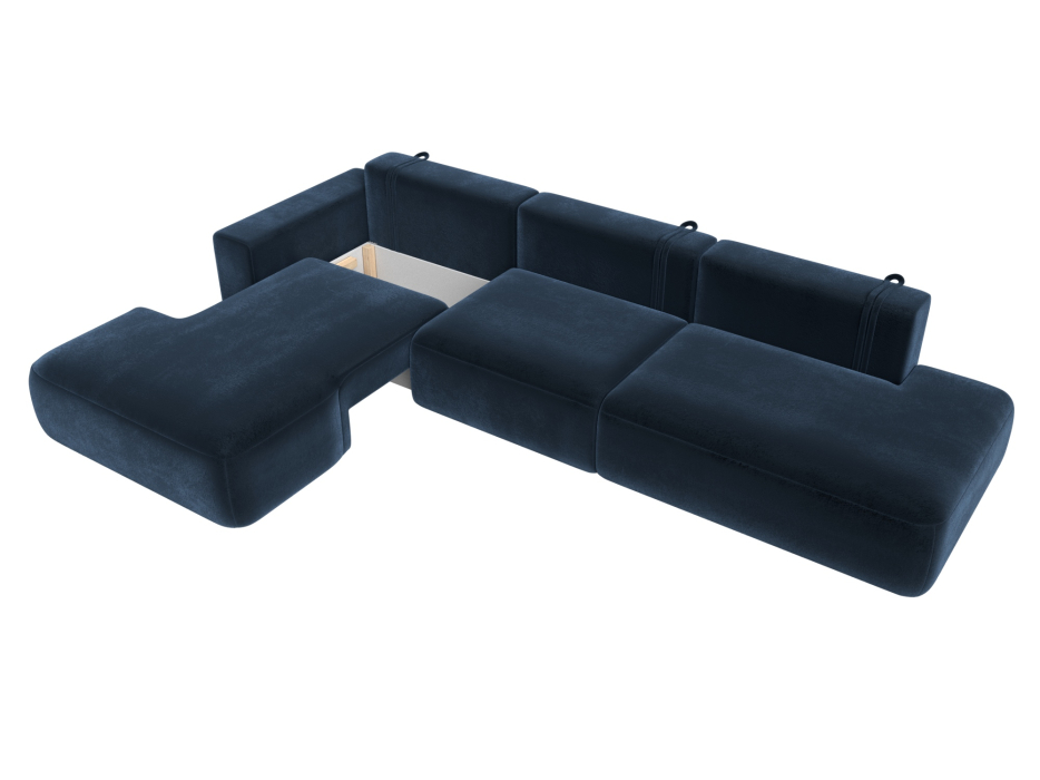 Диваны угловые в гостиную, Диван угловой Лига-036 НПБ Модерн Лонг левый угол, велюр TOWER