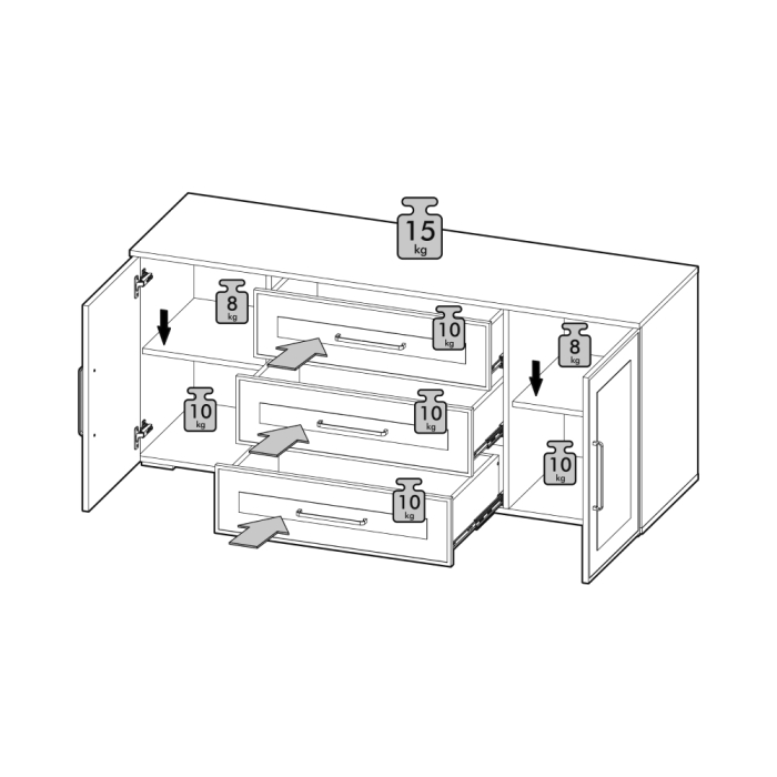 Стенки для гостиной, Гостиная Антеро. Комплектация 1
