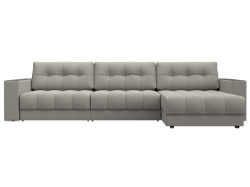 Диван угловой с декором Лига-049 НПБ Лонг, рогожка Амур